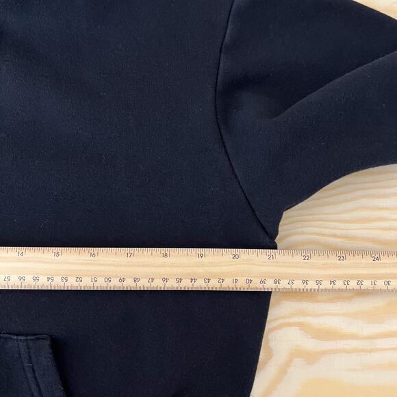 SKIMS Black Onyx Cotton Fleece Full Zip Hoodie Size Small - Picture 9 of 10